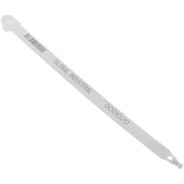 Plastic Truck Seal, 7-1/2L, 60 Lb. Break Strength, White, 100PK